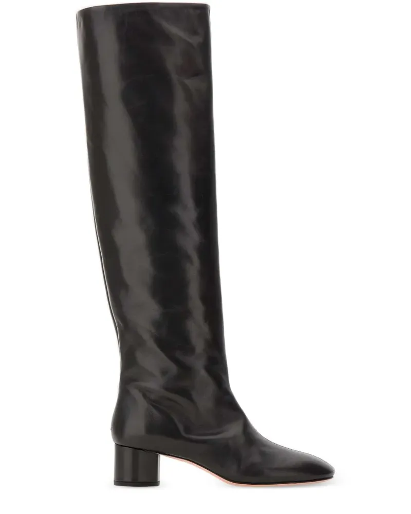 aeyde Willa Stiefel 45mm - Schwarz Schwarz
