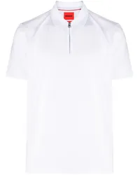 HUGO BOSS Poloshirt mit Reißverschluss Weiß