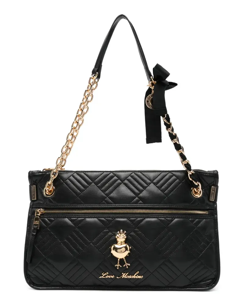 Moschino quilted chain tote bag - Schwarz Schwarz
