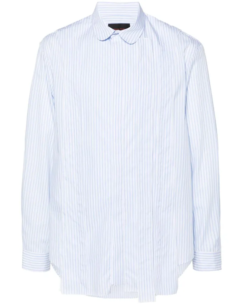 Simone Rocha Gestreiftes Hemd Blau