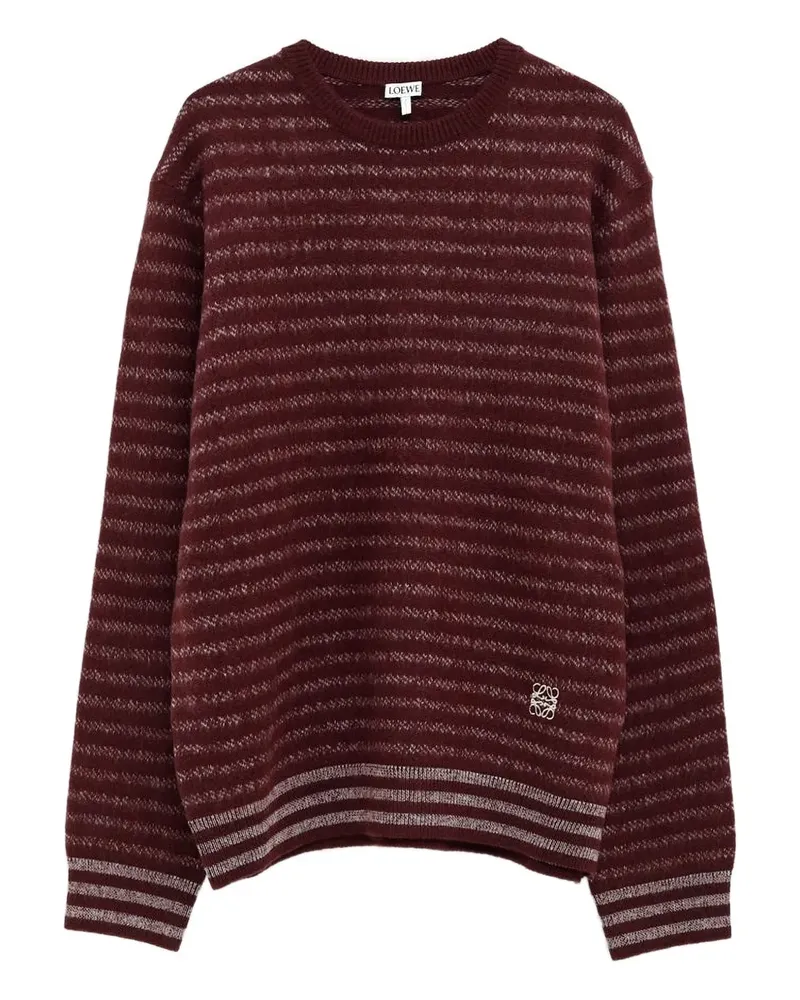 Loewe Gestreifter Pullover mit Logo-Stickerei - Braun Braun
