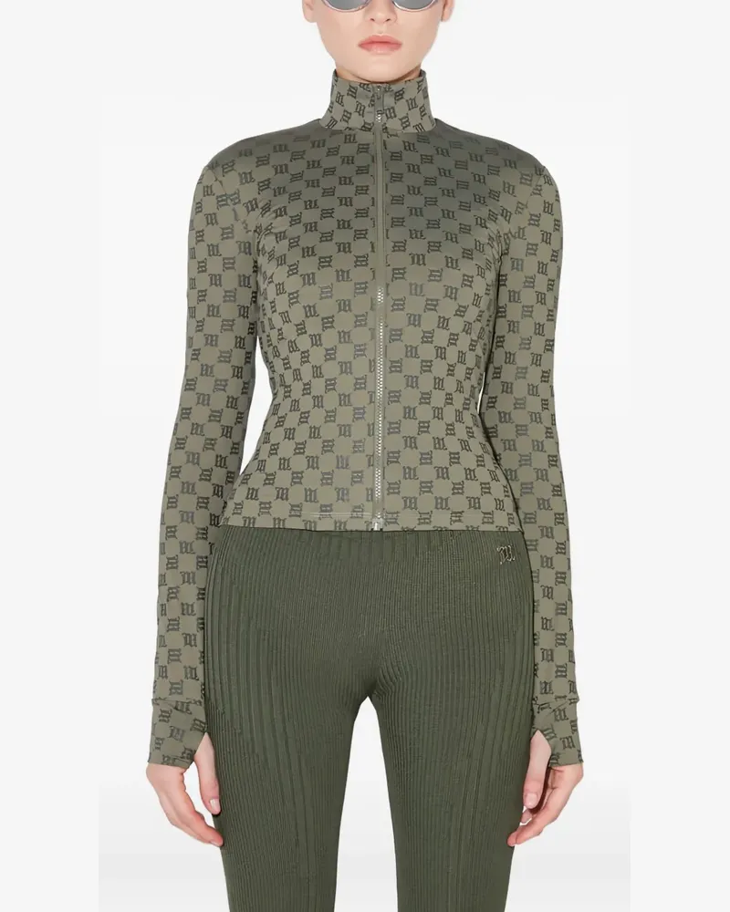 MISBHV Reißverschluss-Pullover mit Monogramm - Grün Grün