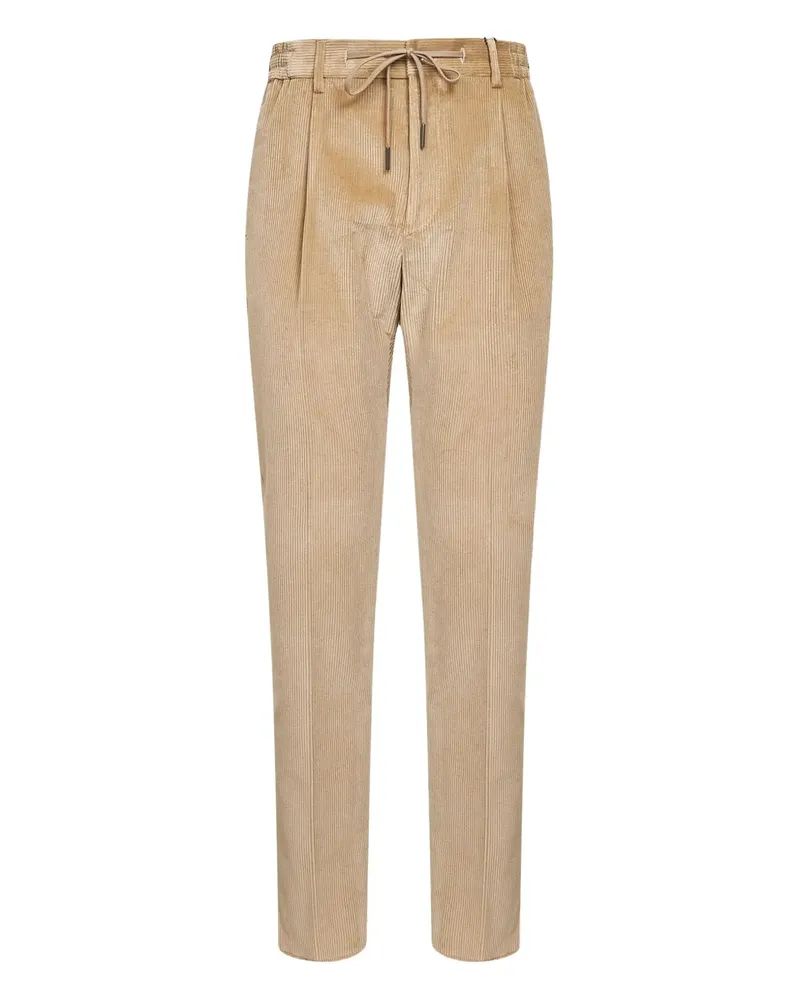 Tagliatore elasticated drawstring-waist trousers - Nude Nude