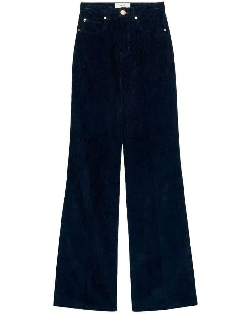 AMI Paris Ausgestellte Cordhose - Blau Blau
