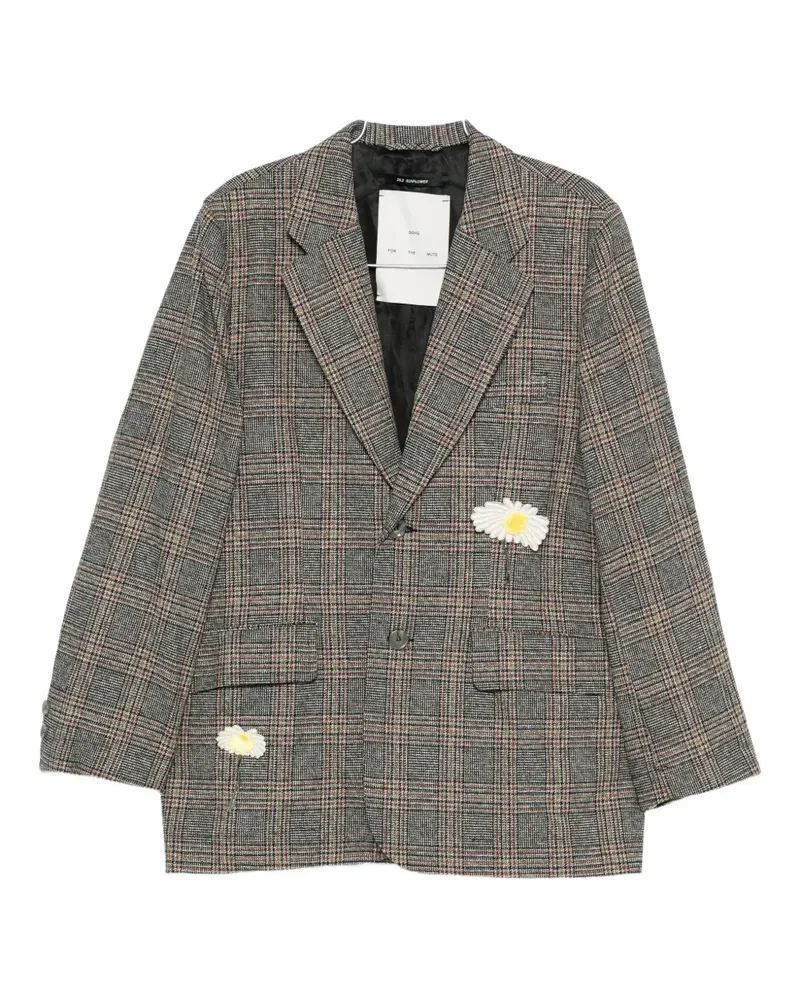 Song For The Mute Sakko mit Blumenapplikation - Grau Grau