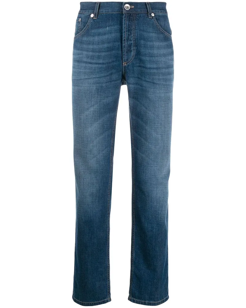 Brunello Cucinelli Jeans mit geradem Bein Blau