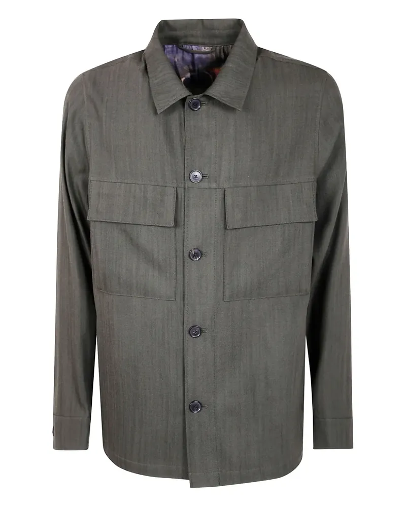 Paul Smith Hemdjacke mit klassischem Kragen - Grün Grün