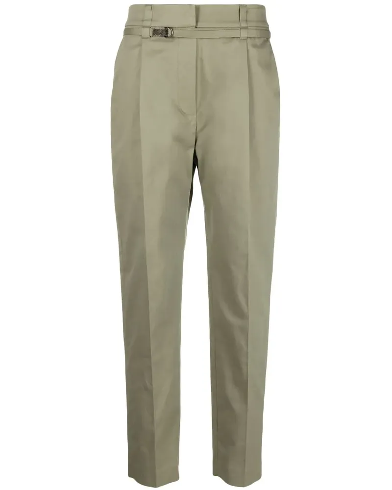 Brunello Cucinelli Tapered-Hose mit Gürtel - Grün Grün