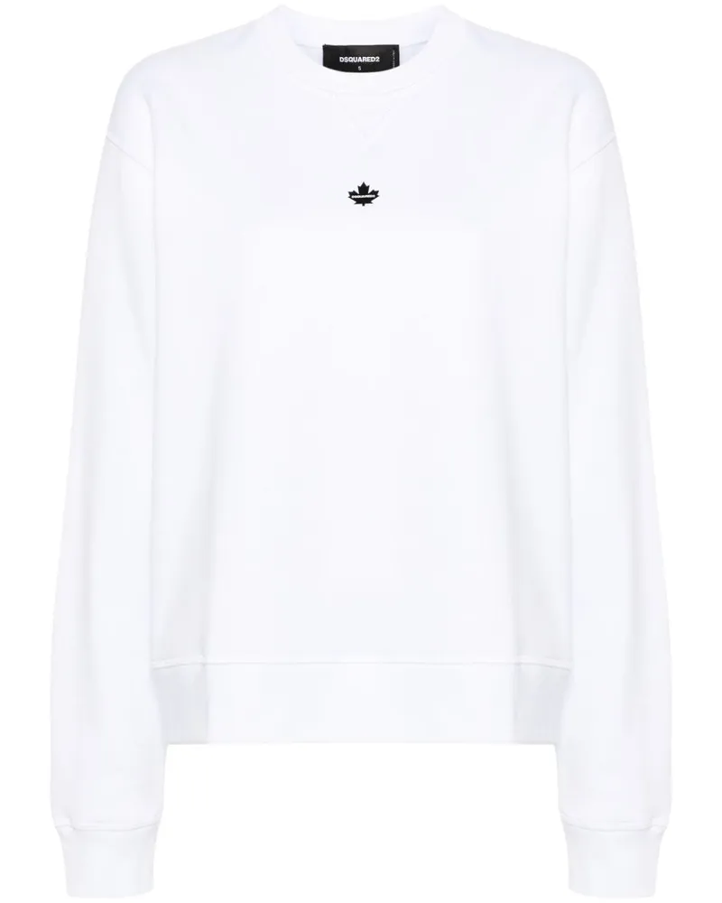 Dsquared2 Sweatshirt mit Logo-Applikation Weiß