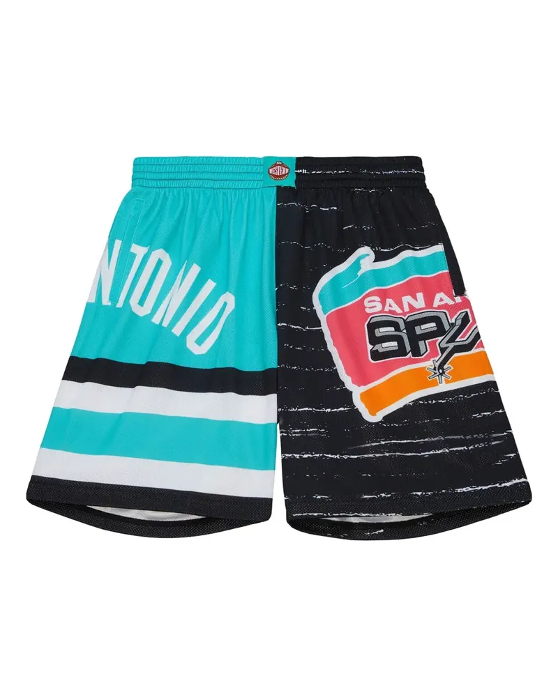 Mitchell & Ness San Antonio Spurs Jumbotron 2.0 Shorts - Schwarz Schwarz
