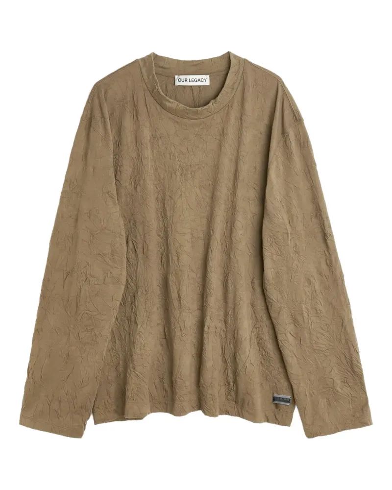 Our Legacy Langarmshirt mit Rundhalsausschnitt - Braun Braun