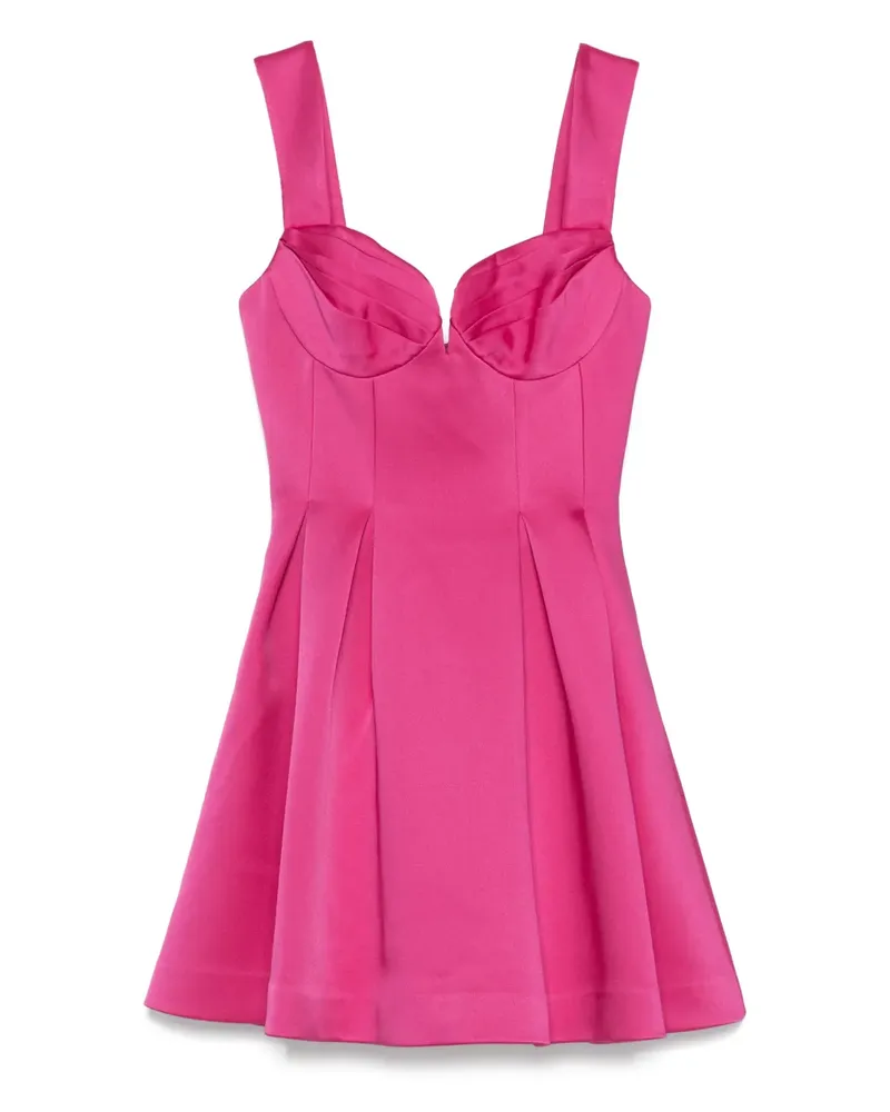 Rebecca Vallance Plissiertes Minikleid mit Herzausschnitt - Rosa Rosa