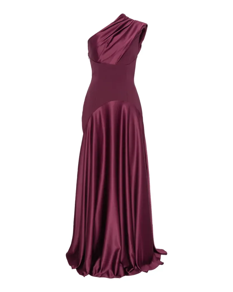 Solace London one-shoulder draped maxi dress - Violett Violett