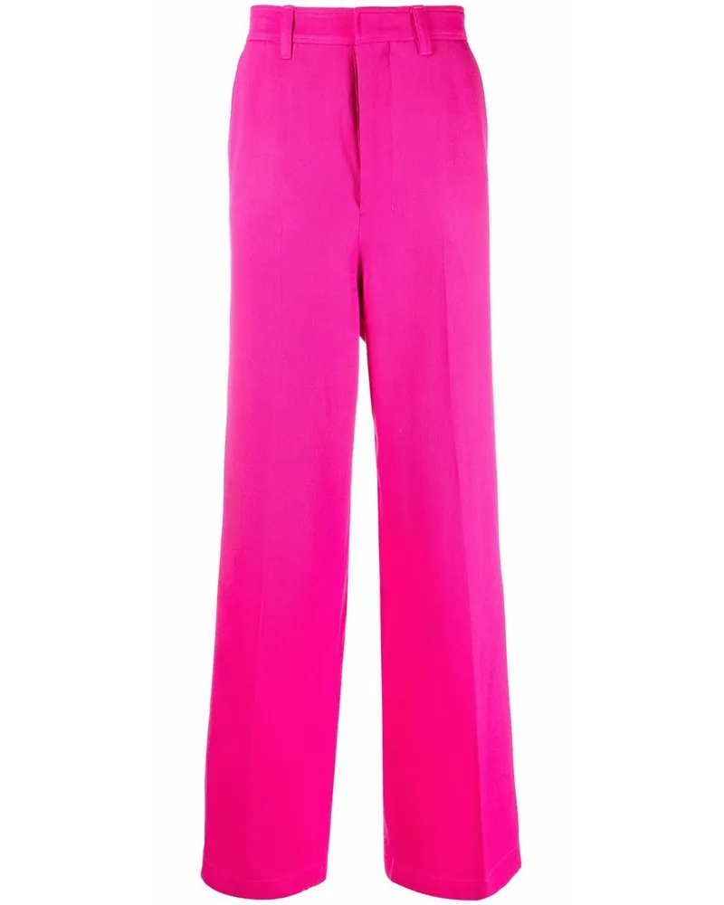 AMI Paris Hose mit weitem Bein - Rosa Rosa
