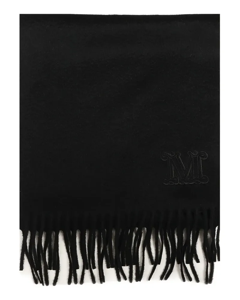 Max Mara Schal mit Logo-Stickerei - Schwarz Schwarz