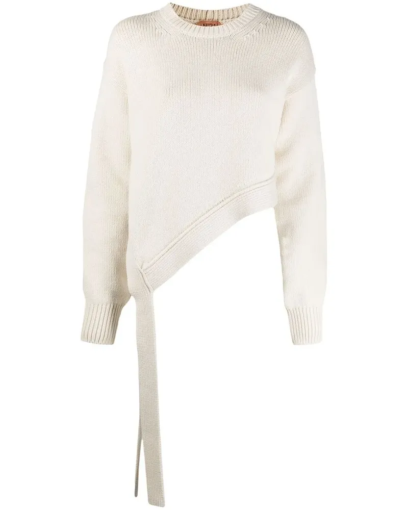 N° 21 Pullover mit asymmetrischem Saum - Weiß Weiß