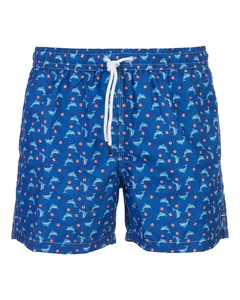 Fedeli dolphin-print swim shorts - Blau Blau