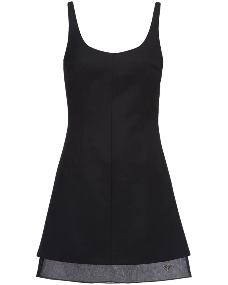 Prada Kleid mit Emaille-Logo - Schwarz Schwarz