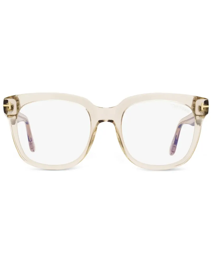 Tom Ford Blue Block Brille mit eckigem Gestell - Rosa Rosa