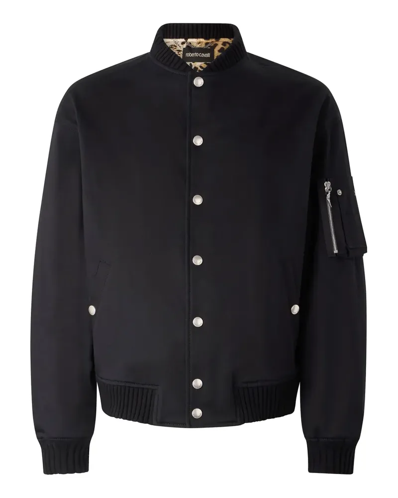 Roberto Cavalli Gefütterte Bomberjacke - Schwarz Schwarz