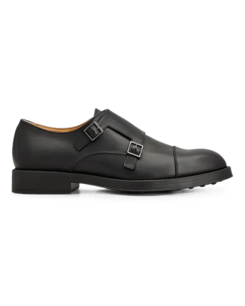 TOD'S Monk-Schuhe mit Doppelriemen - Schwarz Schwarz