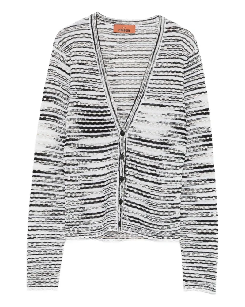Missoni Gestreifter Cardigan - Weiß Weiß