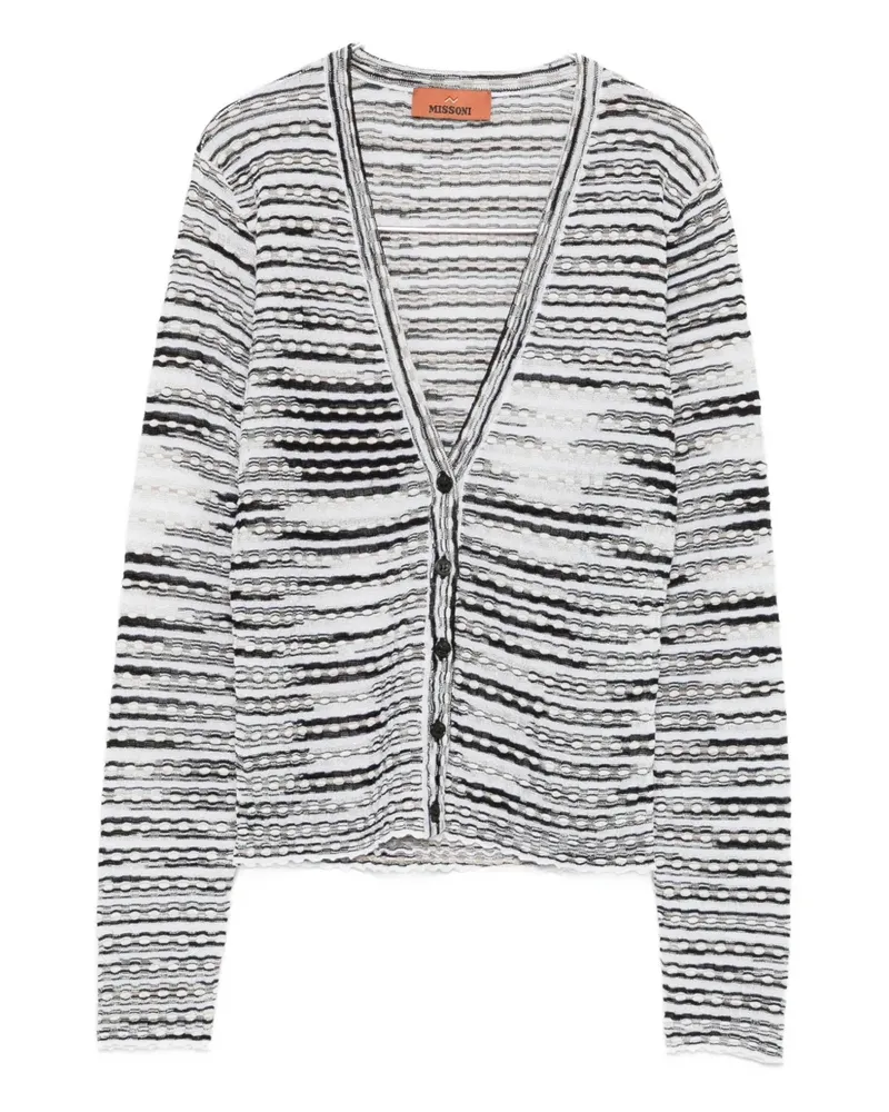 Missoni stripe-knit cardigan - Weiß Weiß