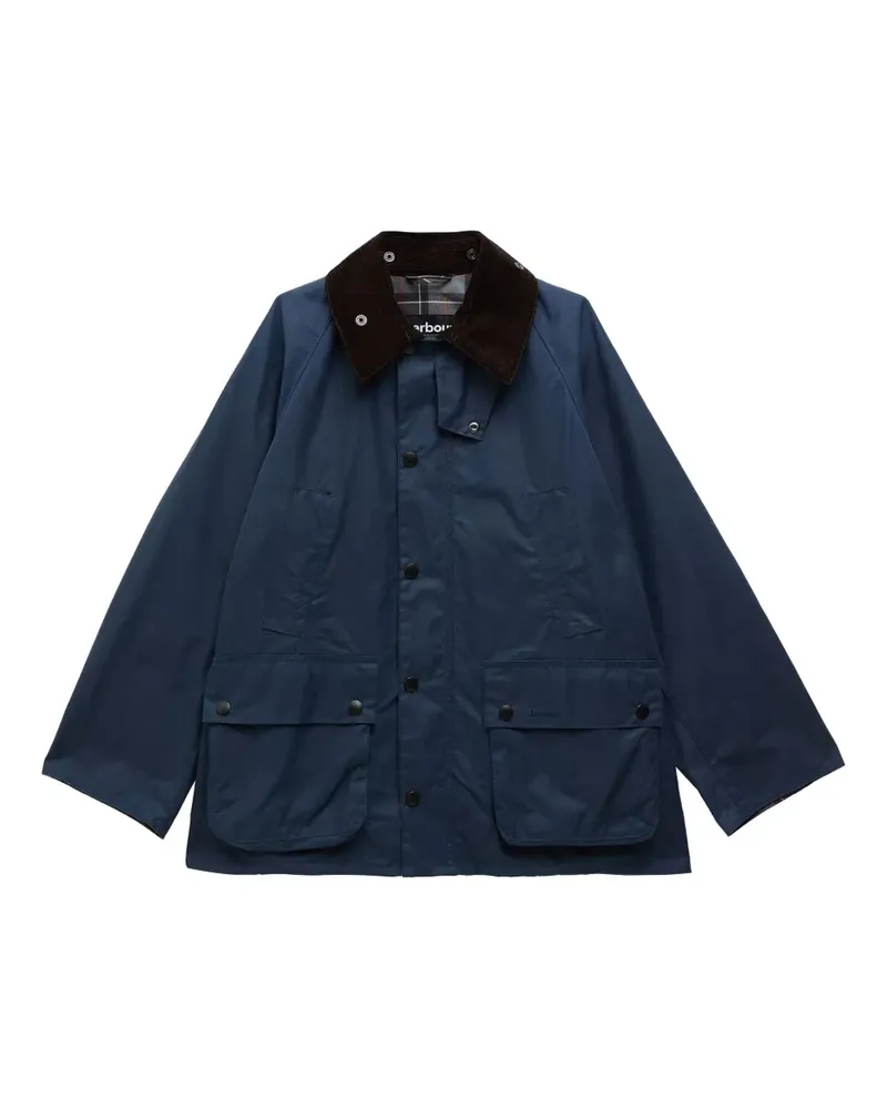 Barbour Bedale Jacke mit Cordkragen - Blau Blau