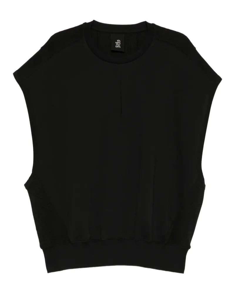 THOM KROM sleeveless panelled sweatshirt - Schwarz Schwarz