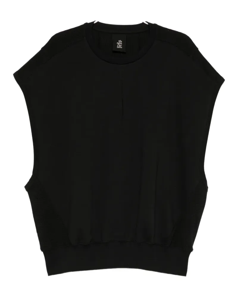 THOM KROM sleeveless panelled sweatshirt - Schwarz Schwarz