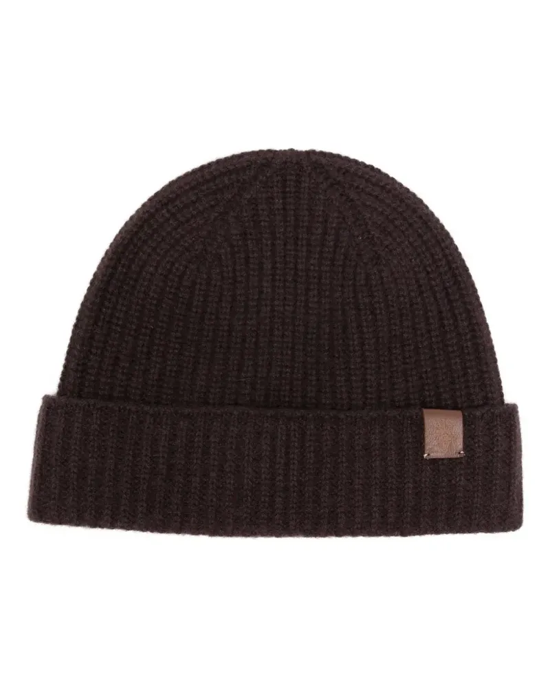 Eleventy Gerippte Beanie aus Kaschmir - Rot Rot
