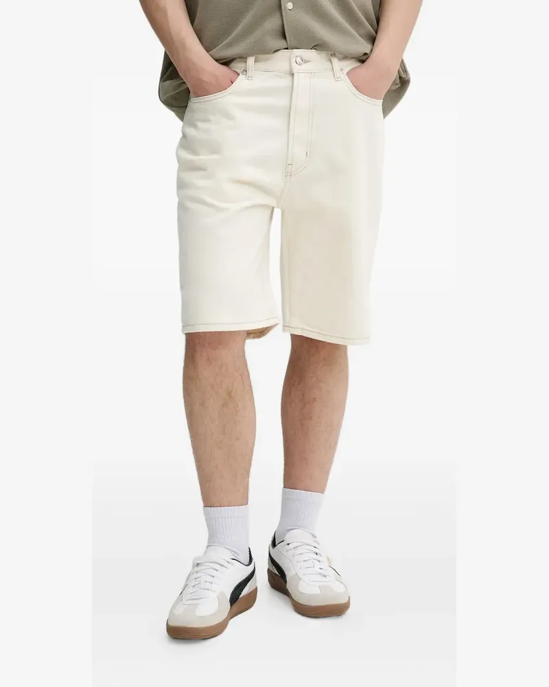 HUGO BOSS Jeans-Shorts mit Logo-Patch - Nude Nude