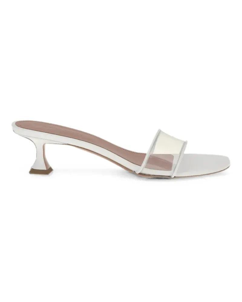 Amina Muaddi Andreea glass-slipper sandals - Weiß Weiß
