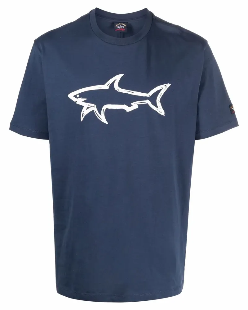 Paul & Shark T-Shirt mit Logo-Print - Blau Blau