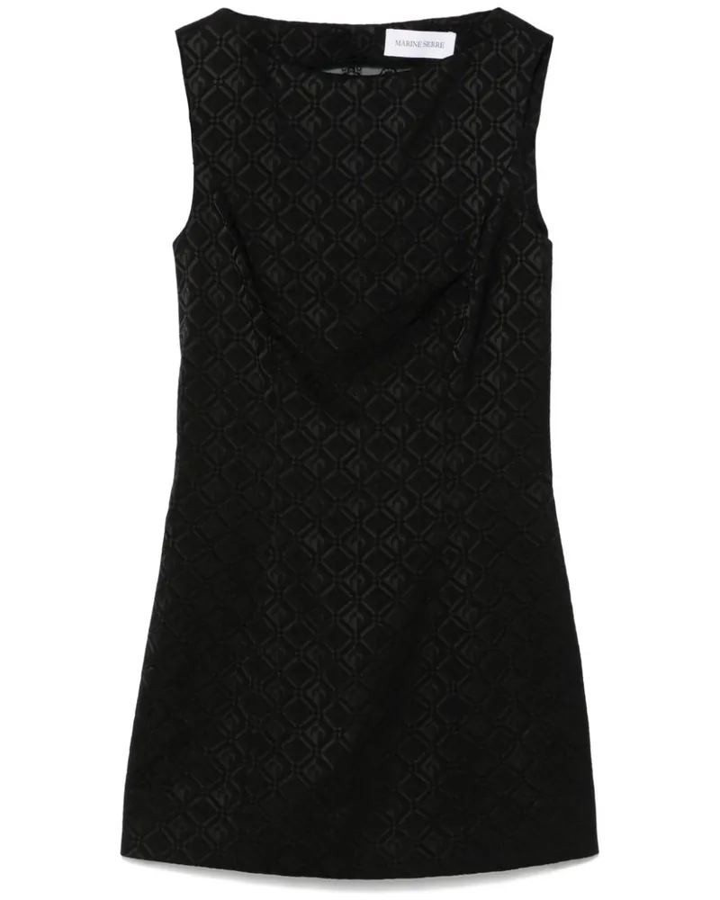 Marine Serre Minikleid aus Moon Diamond-Jacquard - Schwarz Schwarz