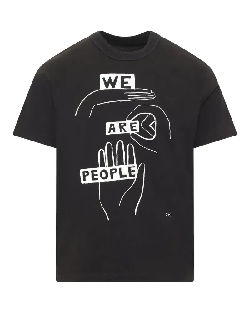 Sacai x Geoff McFetridge T-Shirt mit Print - Schwarz Schwarz