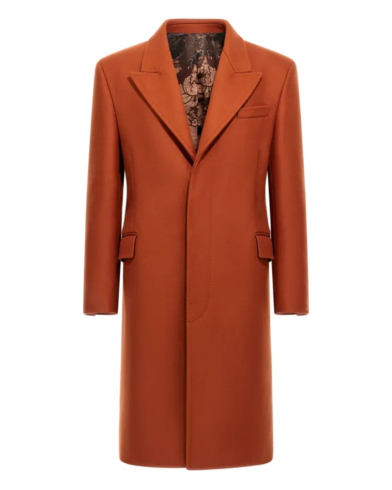 Roberto Cavalli notch-lapels coat - Orange Orange