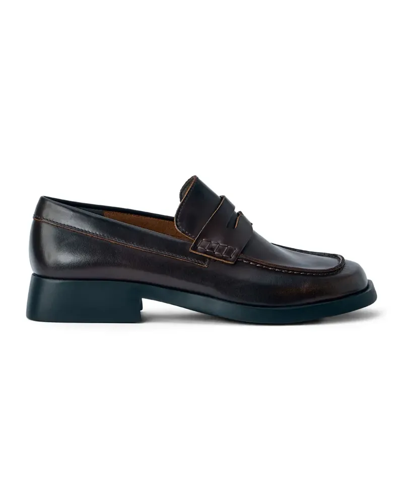 Camper Loafer mit eckiger Kappe - Braun Braun
