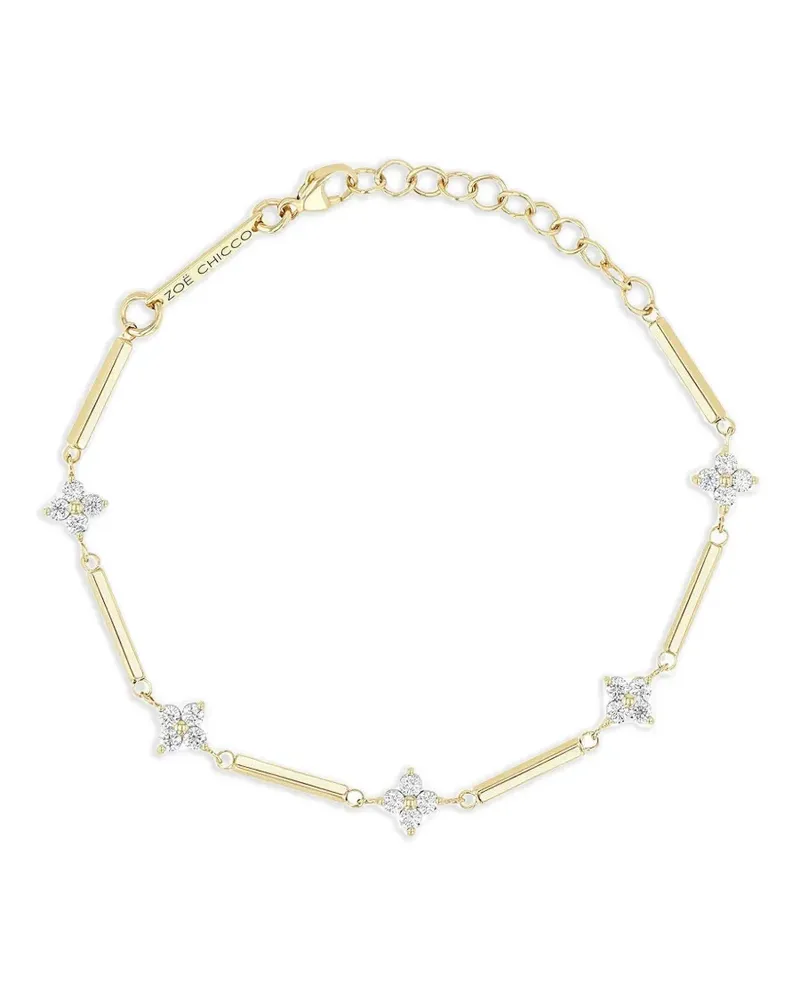 ZOË CHICCO 14kt Quad Station Gelbgoldarmband mit Diamant Gold