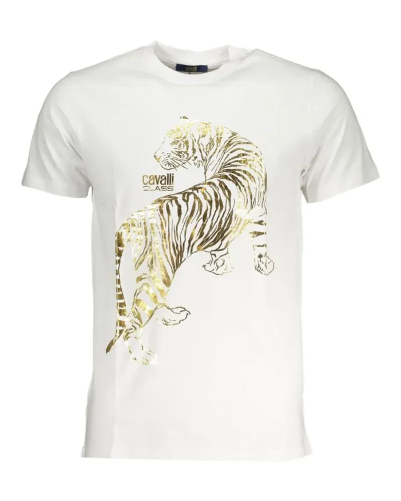 Roberto Cavalli tiger-print T-shirt - Weiß Weiß