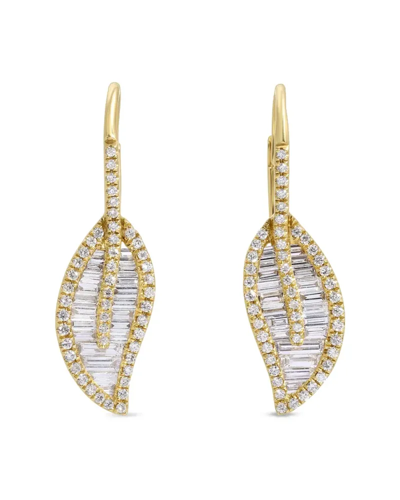 ANITA KO Leaf Ohrringe mit Diamanten - Gold Gold