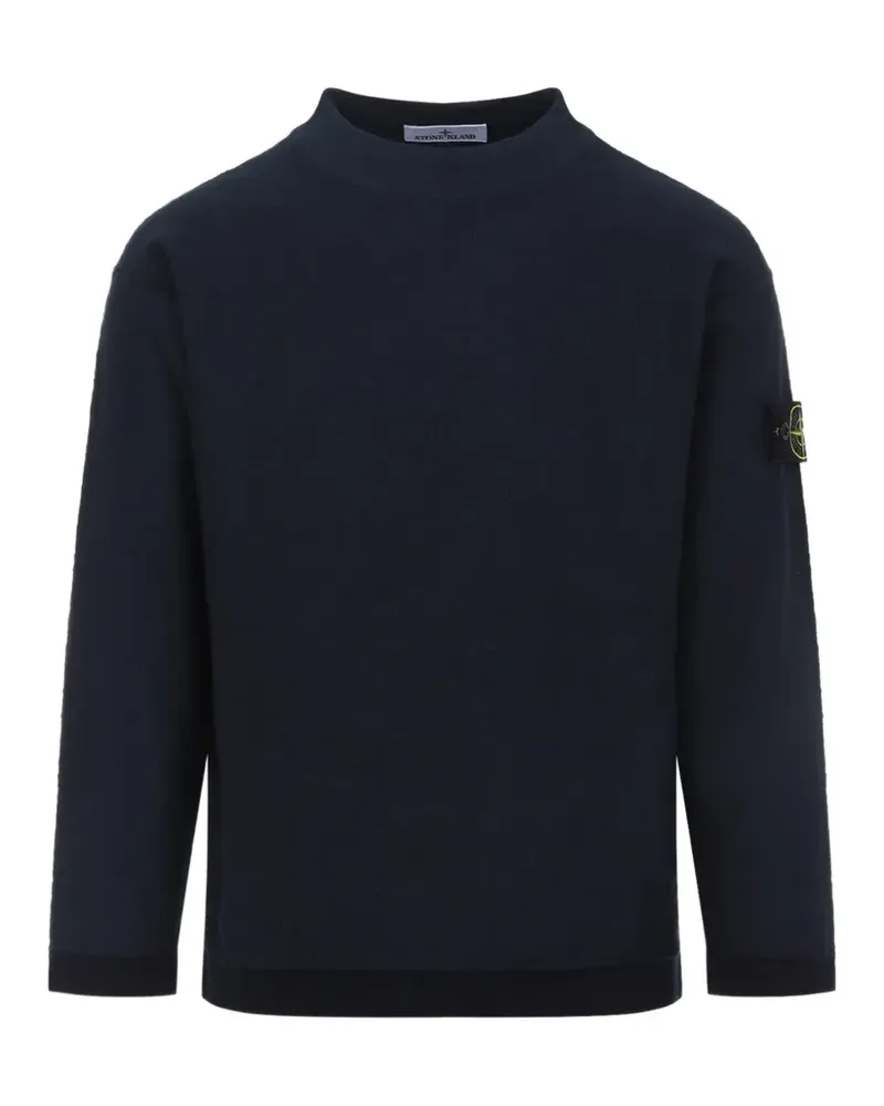 Stone Island Sweatshirt mit Logo-Patch - Blau Blau