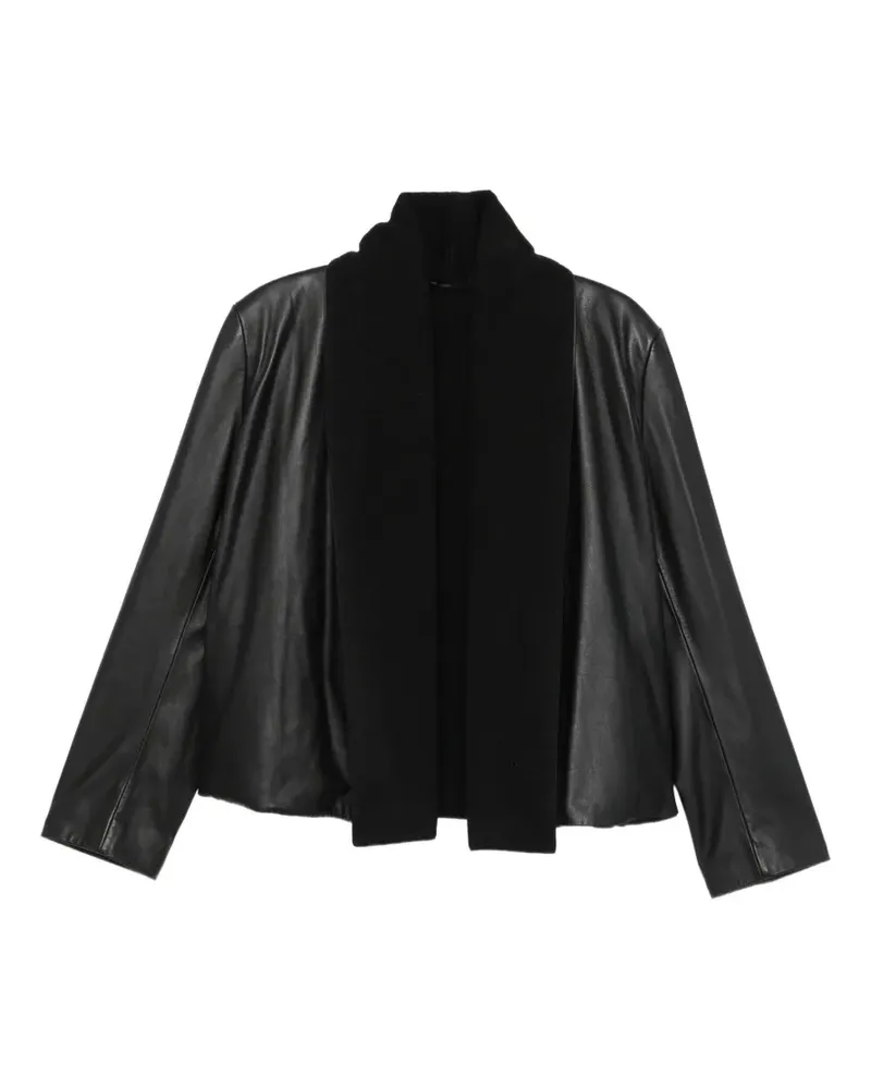 Totême Faux-Leder-Jacke mit Schalkragen - Schwarz Schwarz