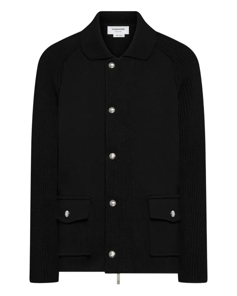 Thom Browne Hemdjacke mit Klappentasche - Schwarz Schwarz