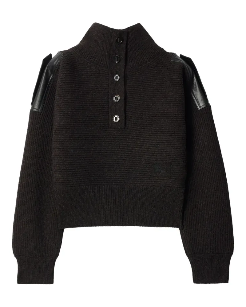 Burberry half-button wool sweater - Braun Braun