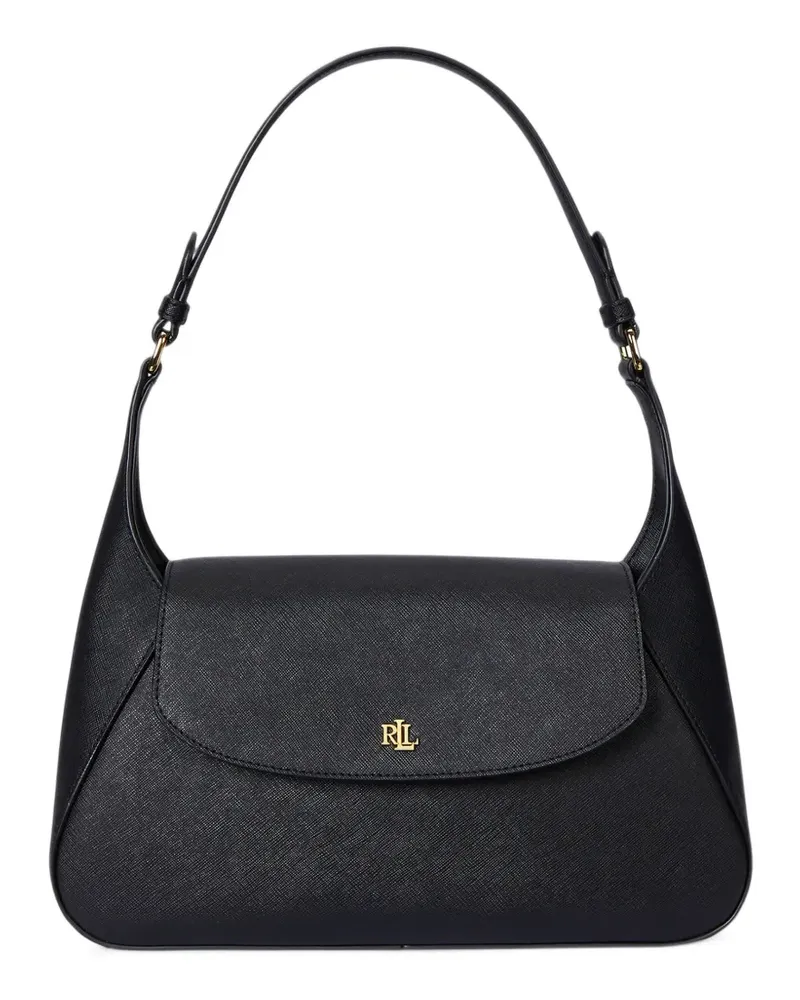 Ralph Lauren Mittelgroße Schylar Schultertasche aus Saffiano-Leder - Schwarz Schwarz