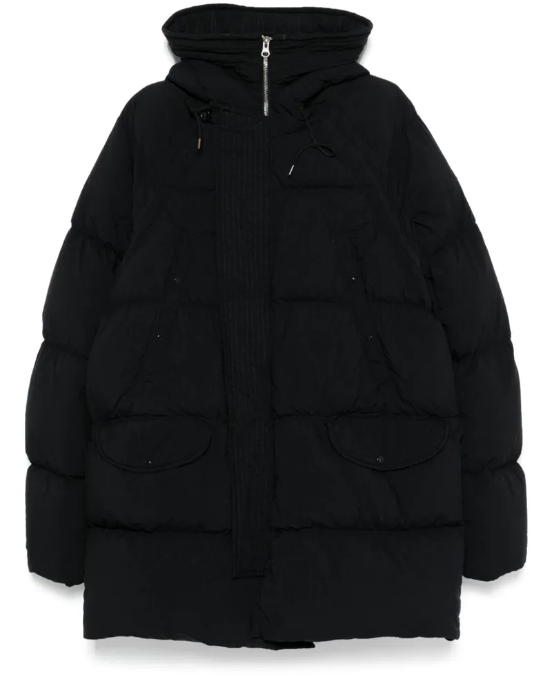 Ten c Gesteppter Parka Schwarz