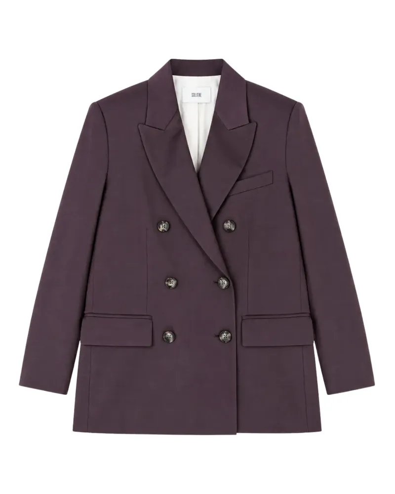 SOLOTRE double-breasted peak-lapel blazer - Violett Violett