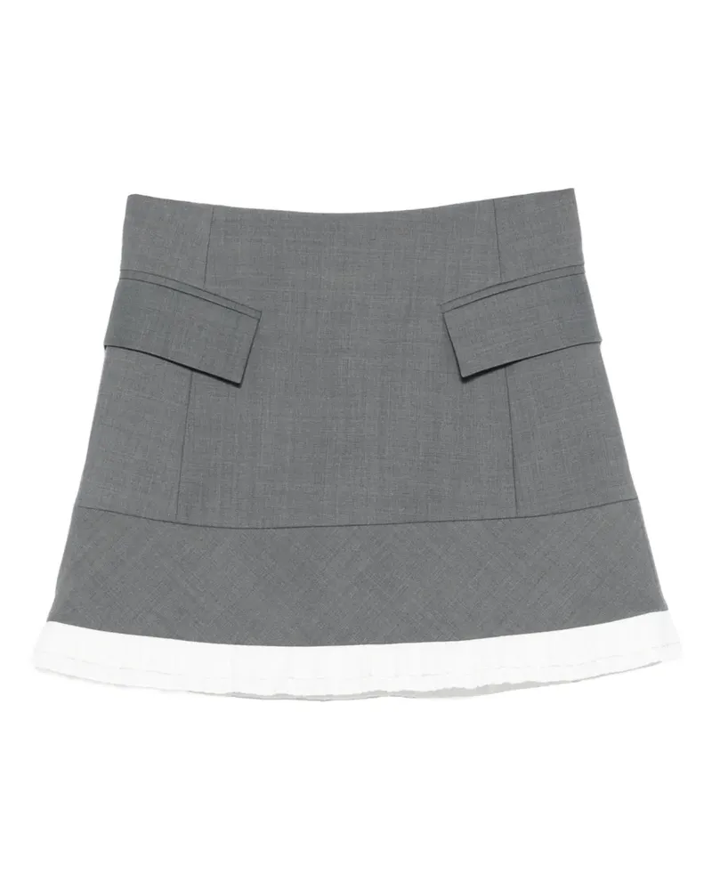 Maje flap-pocket A-line mini skirt - Grau Grau