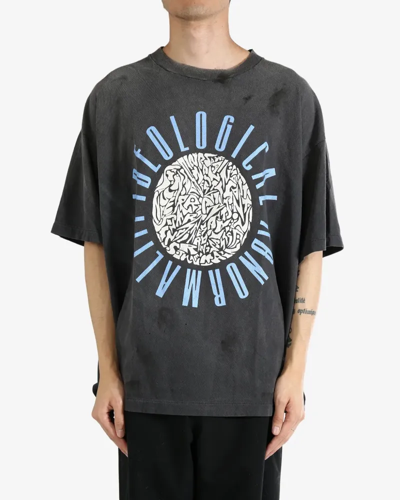 SAINT MXXXXXX print-detail T-shirt - Schwarz Schwarz